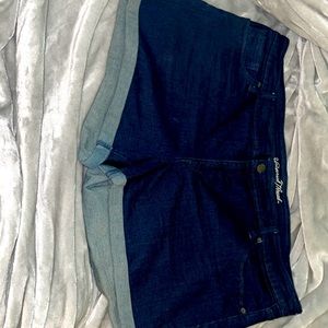 Plus size denim shorts